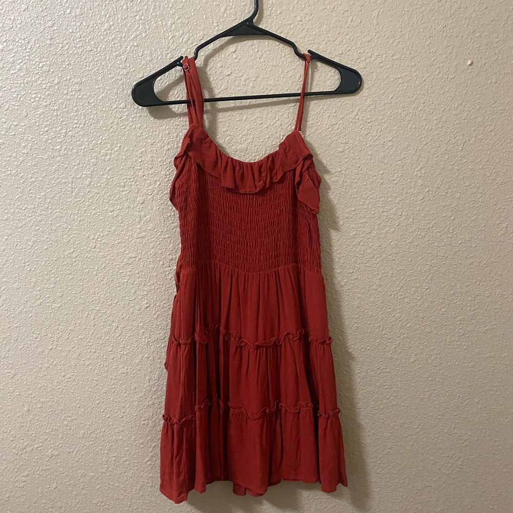 “wild moss” Maroon colored flowy dress size medium